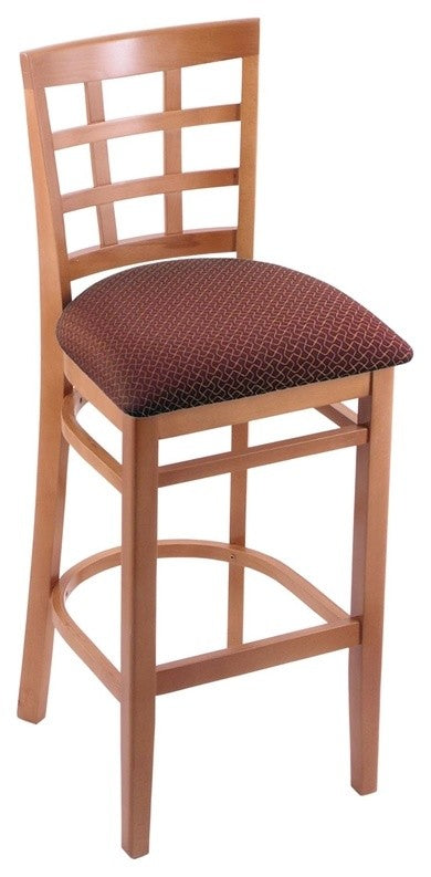 Holland Bar Stool, 3130 25 Stool, Medium Finish, Axis Paprika Seat