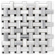 Equador and Black Polished Basket Weave Marble Mosaic