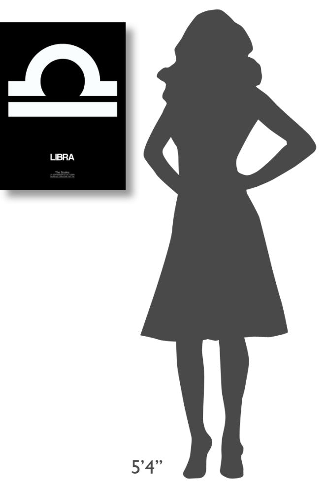 "Libra Zodiac Sign White" Fine Art Print