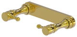 Traditional Style Rollerless Toilet Tissue Holder, Polished Brass