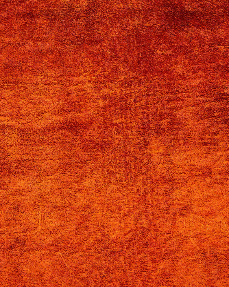 Vibrance, One-of-a-Kind Hand-Knotted Area Rug Orange, 6'1"x8'9"