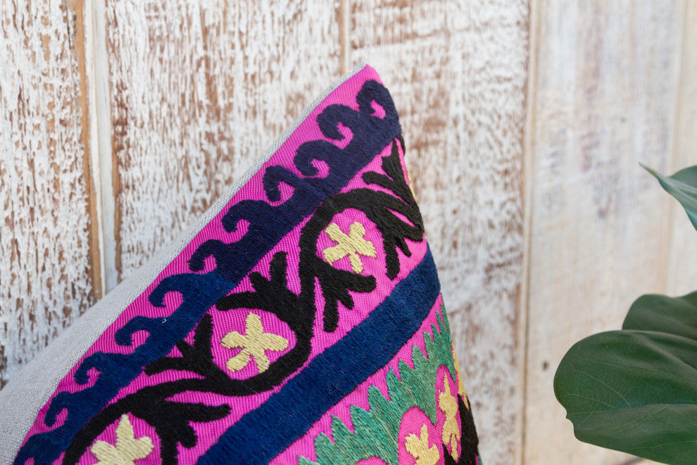 Guli Nurata Suzani Lumbar Pillow