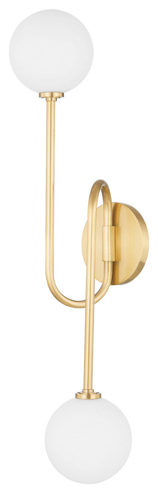 Zani 2-Light Sconce Aged Brass
