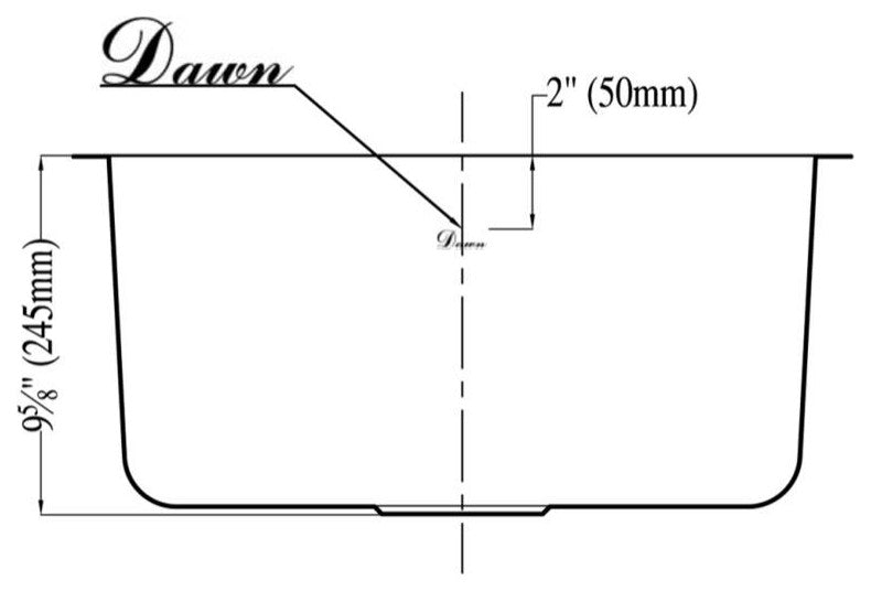 Dawn ASU103 Undermount Single Bowl Kitchen And Bar Sink Polished Satin Finish