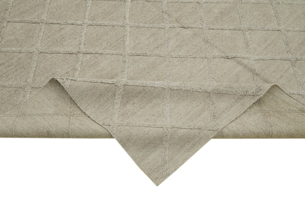 Rug N Carpet - Handmade Modern Design 8' 0'' x 10' 0'' Wool Flatweave Kilim Rug
