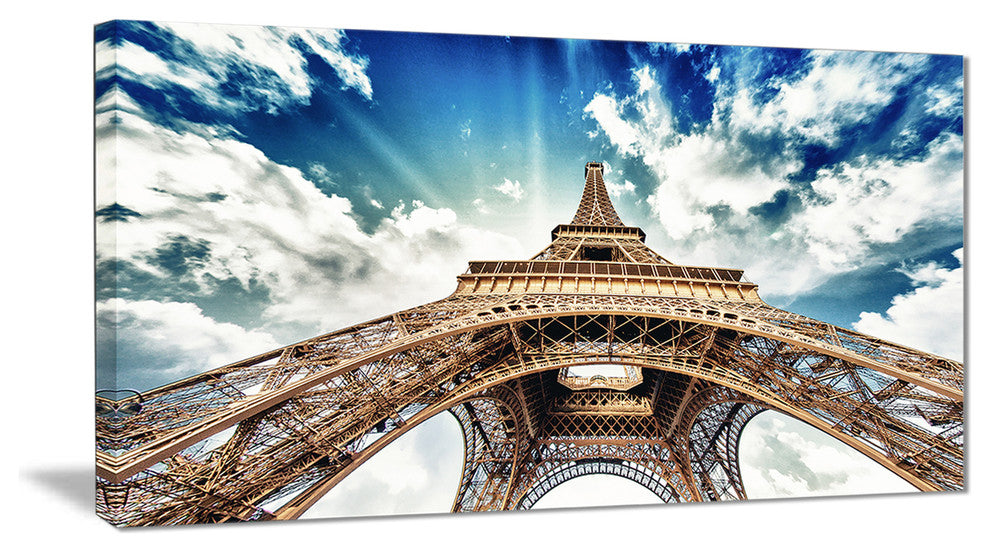 "Eiffel Tower With Fast Moving Clouds" Photograph Print