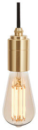 Squirrel Cage bulb and Brass pendant US