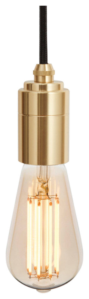 Squirrel Cage bulb and Brass pendant US
