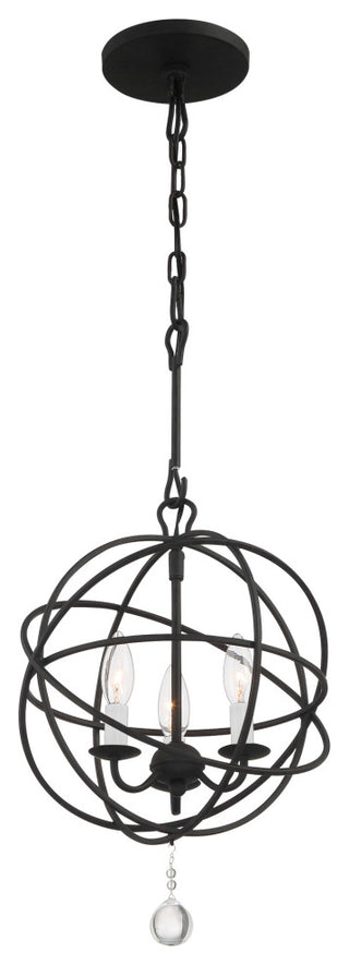 Solaris 3 Light Black Mini Chandelier