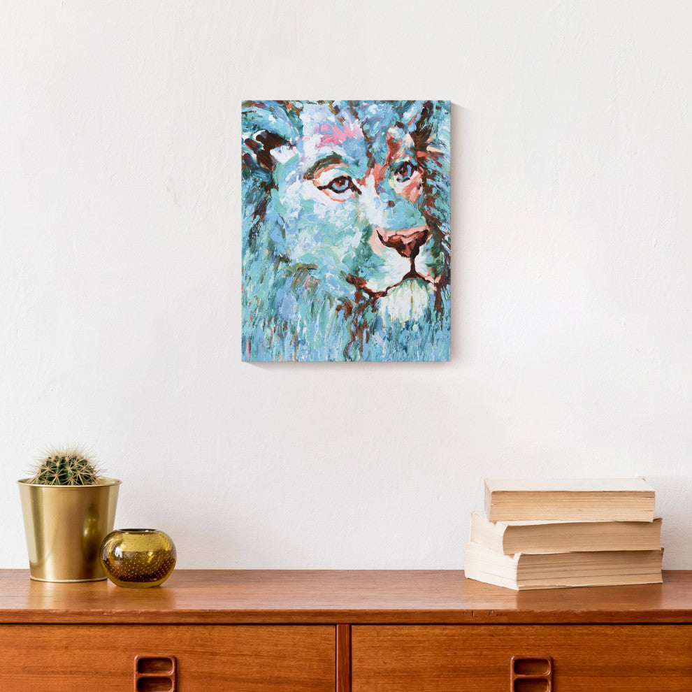 Blue Lion 16x20 Canvas Wall Art