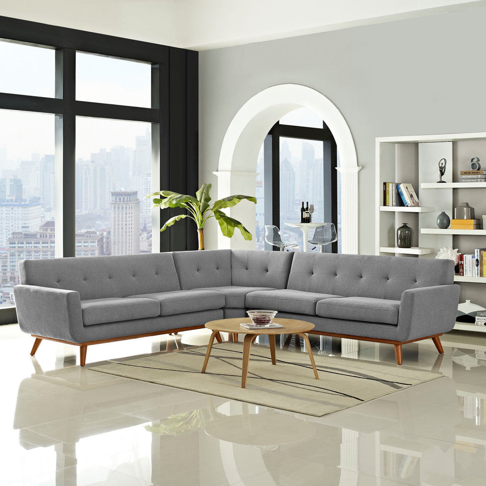 Expectation Gray Engage L-Shaped Sectional Sofa