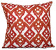 Hipster, Geometric Print Pillow, Coral, 26"x26"