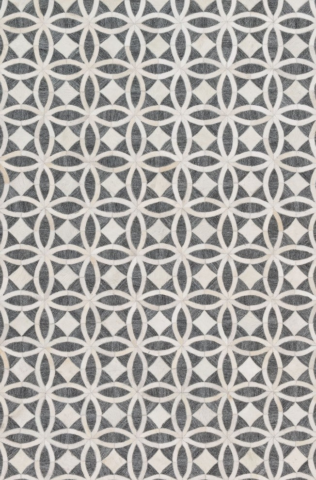 Dorado DB-06 Rug, Graphite and Ivory, 7'9"x9'9"