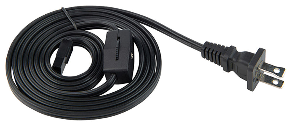 6' Power Cord With Roll Switch for Line Voltage Puck Light, White