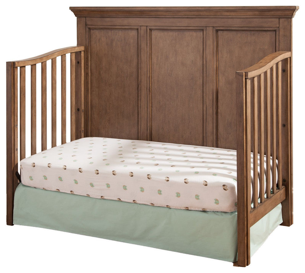 Hanley 56"W Wood Convertible Crib, Cashew