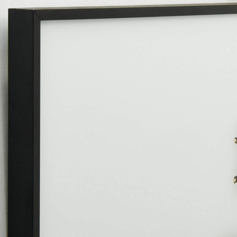 "Crowns" Printed Wall Art Glass Encased With Black Anodized Aluminum Frame