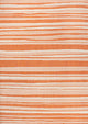 Castara Wavy Stripe Modern Indoor/Outdoor Area Rug, Orange/Cream, 8x10