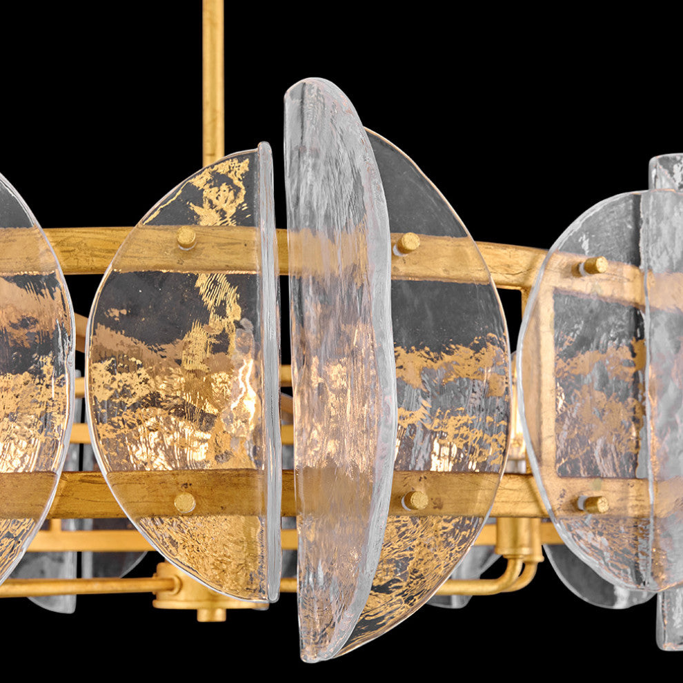 Fredrick Ramond Seraphina Large Drum Chandelier, Distressed Brass