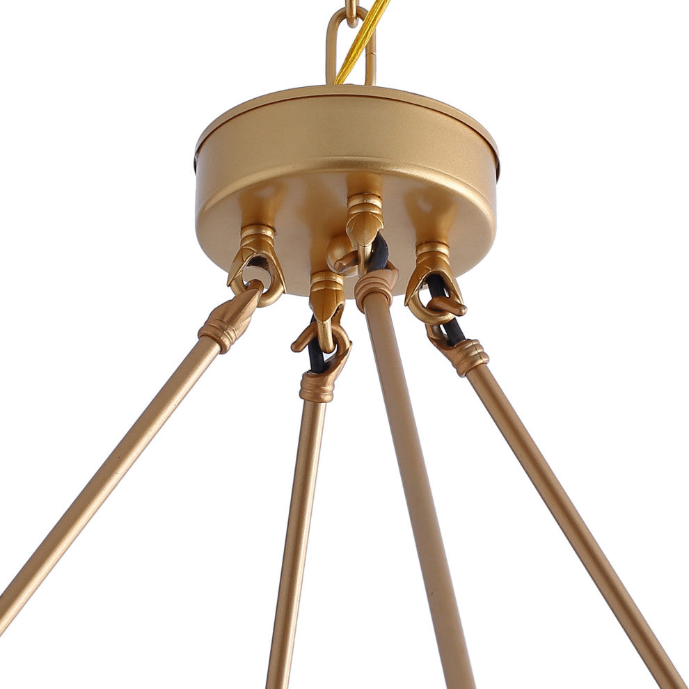 28-Light Pendant Light Candle Wagon Wheel Ceiling Light Round Chandelier