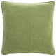 Surya Quilted Cotton Velvet QCV-007 20"x20" Pillow Cover, Grass Green