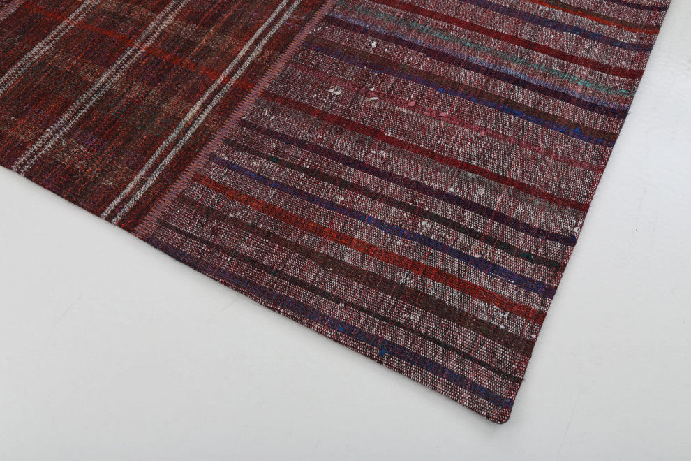 Rug N Carpet - Handmade Turkish 6' 9'' x 9' 10'' Unique Patchwork Kilim Rug