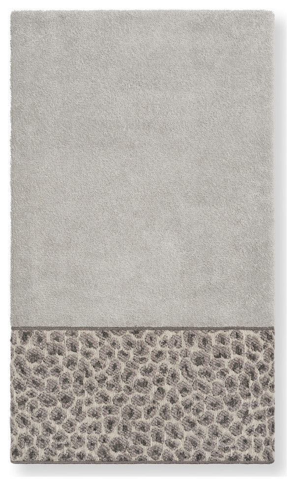 Linum Home Turkish Cotton Spots 3-Piece Embellished Towel Set, Light Gray