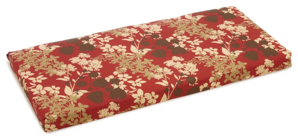 40"x19" Outdoor Spun Polyester Loveseat Cushion, Montfleuri Sangria