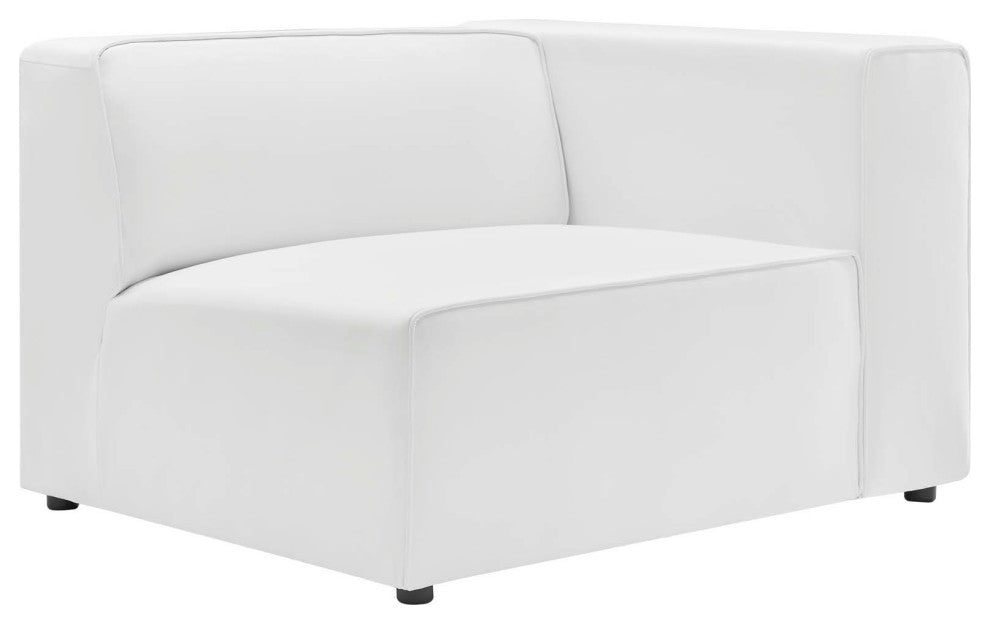 Armchair and Sofa Set, Faux Vegan Leather, White, Modern, Lounge Hospitality