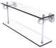 Clearview 22" Two Tiered Glass Shelf with Groovy Accents, Matte White