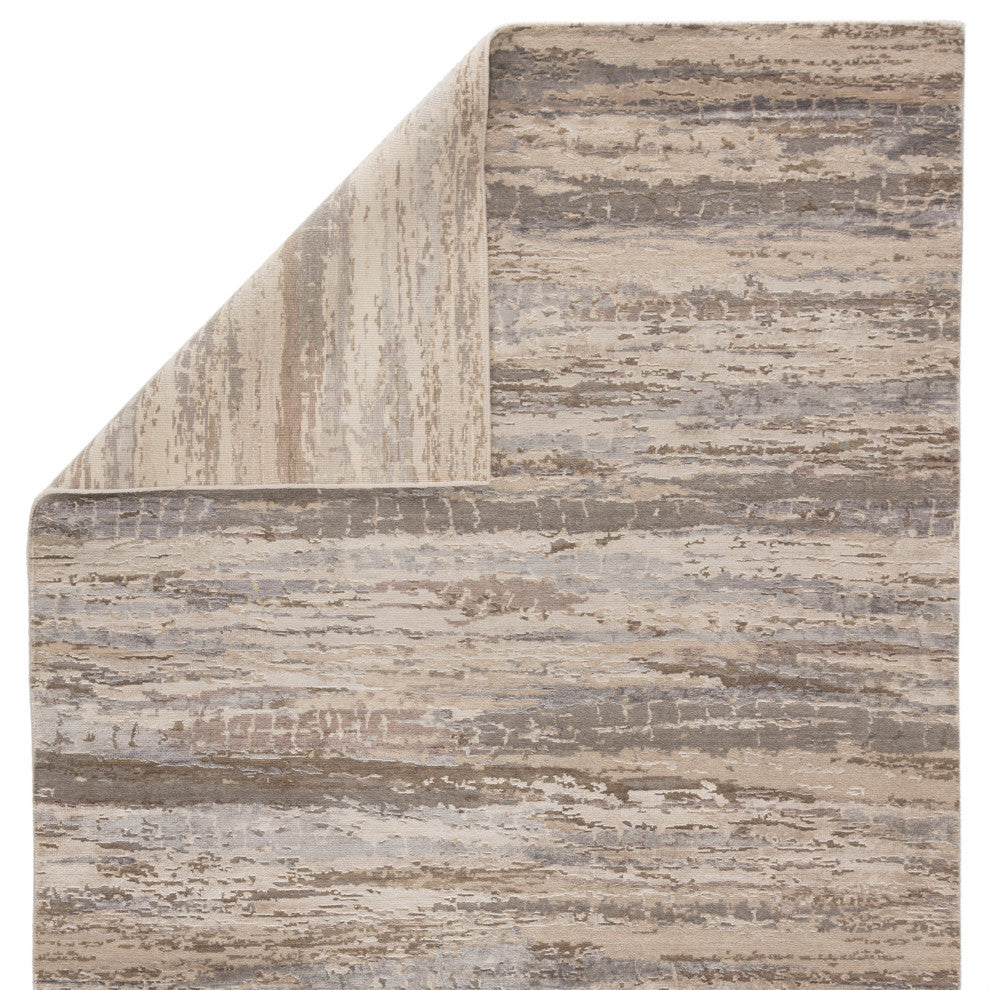Kavi by Jaipur Living Bandi Knotted Abstract Blue/Gray Area Rug, 5'6"x8'