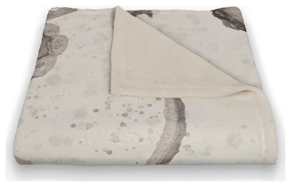 Octo Watercolor Gray 50x60 Throw Blanket