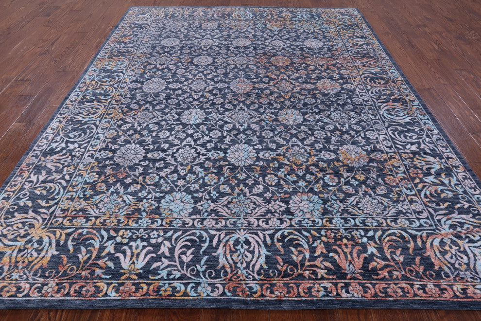 Persian Wool and Silk Hand Knotted Rug 8' 0" X 10' 0" Q8705