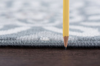 Emmalyn Transitional Floral Gray Rectangle Area Rug, 5'x7'