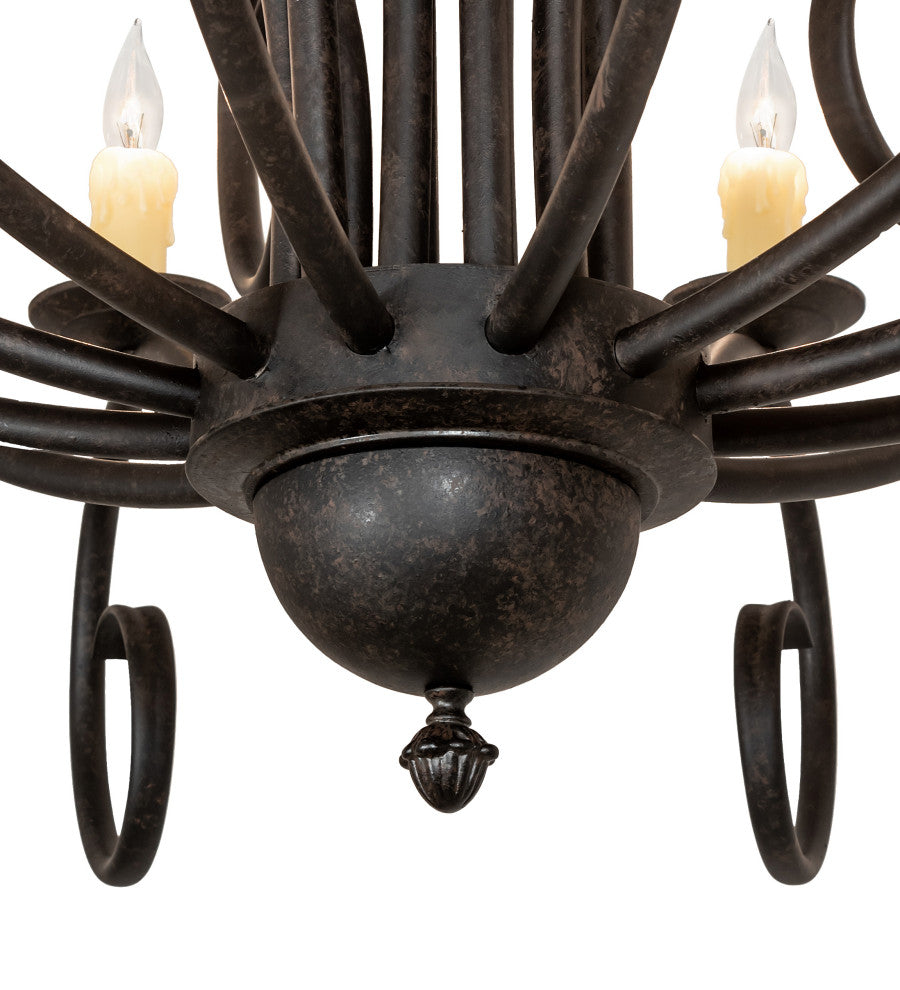 60 Wide Sienna 18 Light Two Tier Chandelier