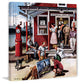 "Coastal Postal Office" Painting Print on Canvas by Stevan Dohanos