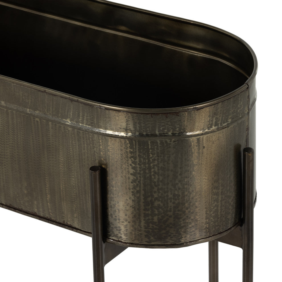 Jed Large Planter-Weathered Brass