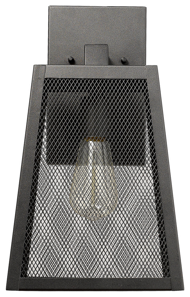 CHLOE Lighting EMERSON 1-Light Textured Black Outdoor Wall Sconce 15"