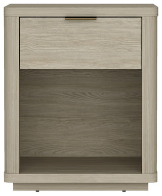 Manhattan Comfort Evelyn Nightstand, Natural, Single