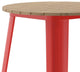 Declan Commercial Indoor/Outdoor Round Bar Top Table, 30", Brown/Red