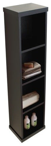 Virtu USA Hewitt 12" Linen Cabinet, Espresso