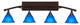 Bow 4 Light Bath Bar, 7" Blue Italian Glass