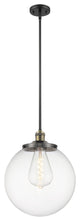 Beacon Pendant, Black Antique Brass, Clear