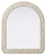 Home Living Arch Cornhusk Mirror 30x36, Linen White