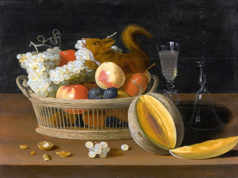 Tile Mural Still Life With A Basket Jacob Foppens Van Es, 6"x8", Matte