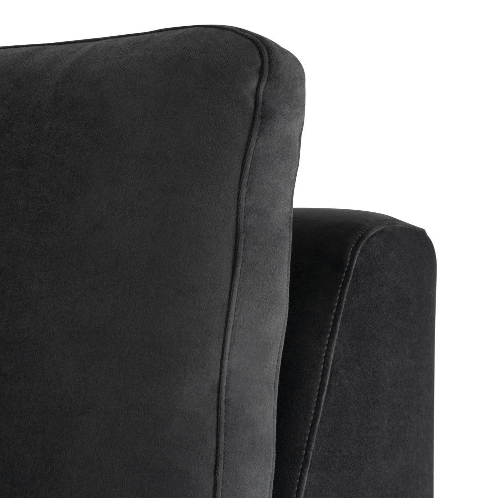 Janis Shadow Grey Fabric Armless Sofa Seat, HGSC360