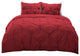 Cottonpure 100% Cotton Pintuck Duvet Cover Mini Set, Scarlet, Twin