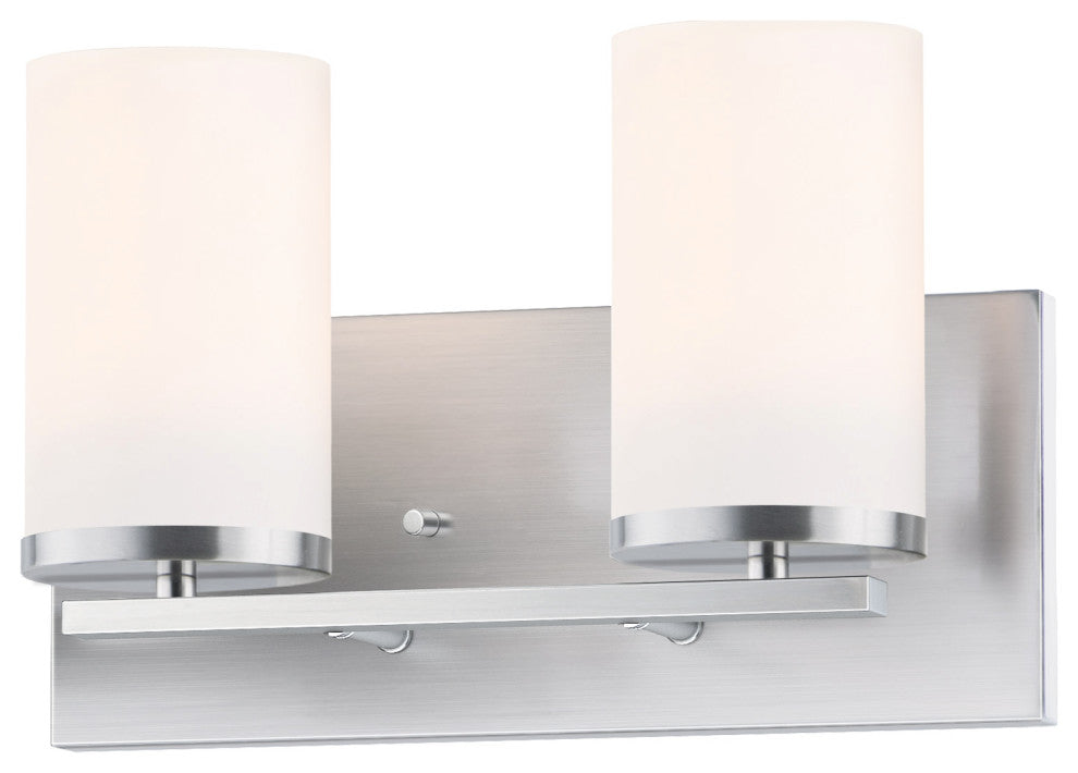 Maxim 10282SW Lateral 2 Light 12"W Bathroom Vanity Light - Satin Nickel