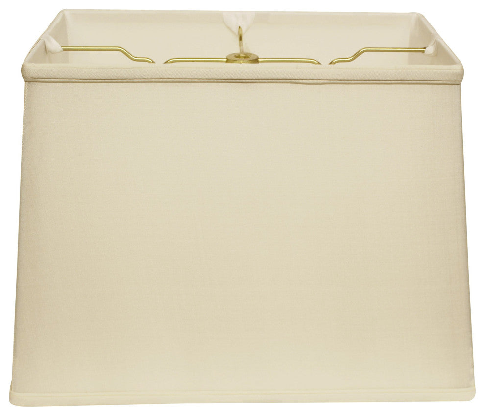 16" Ivory Throwback Rectangle Pongee Silk Lampshade