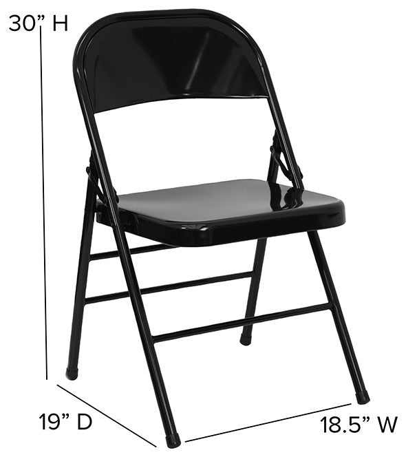 Black Metal Folding Chair