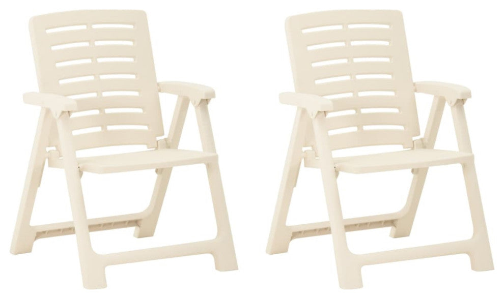 Vidaxl 3-Piece Folding Bistro Set Plastic White
